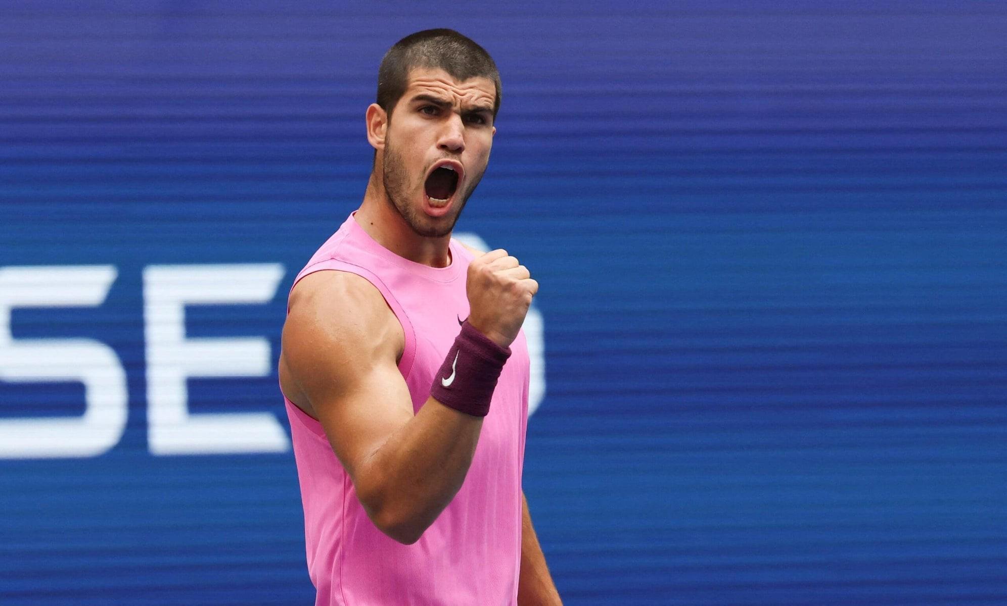 雷速直播-阿尔卡拉斯已7次打进大满贯男单决赛,为公开赛时代第三年轻