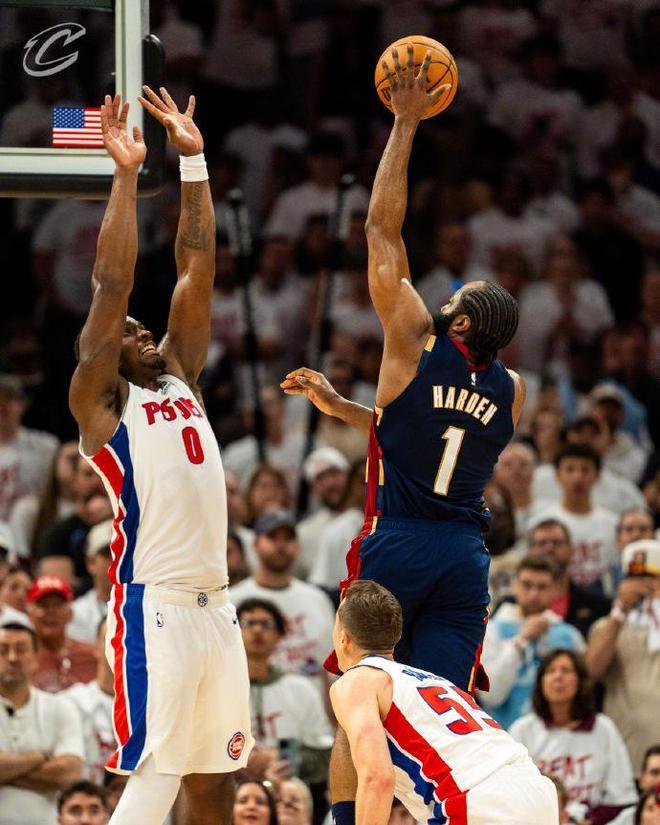 雷速-季后赛虫？哈登关键7分，一战打破5个NBA记录！要带骑士绝地翻盘